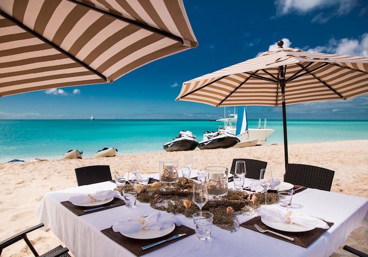 Beach dining