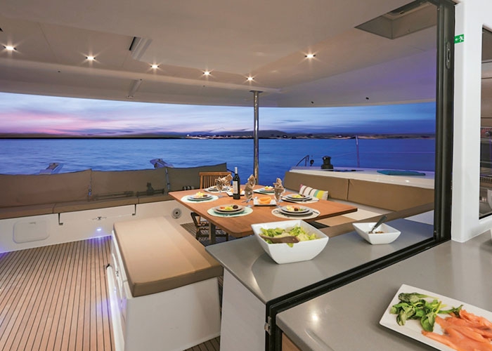 Crewed Catamaran Fountaine Pajot Saba 50 - 5 Cabins - Bora Bora ...
