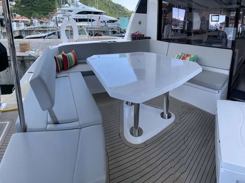 aft deck dining area