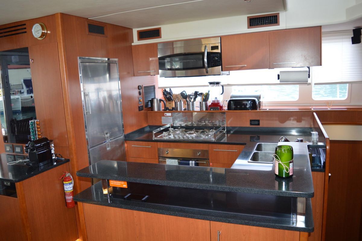 THE ANNEX Leopard 58 Crewed Catamaran Galley