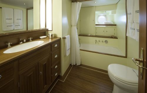 TIZIANA Abeking & Rasmussen 116 Luxury Sailing Yacht Bathroom