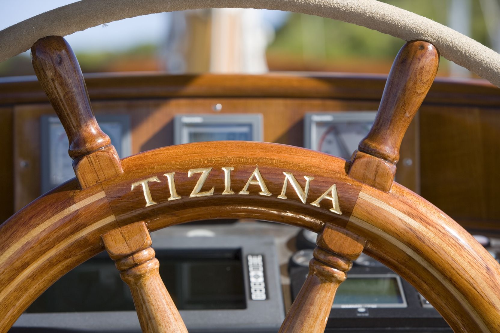 TIZIANA Abeking & Rasmussen 116 Luxury Sailing Yacht Wheel