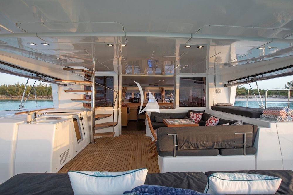 WHISPERS II Lagoon 560 Bahamas Aft Deck