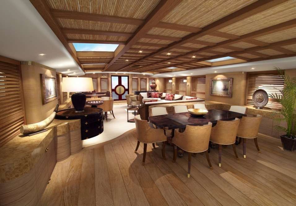 ZANZIBA Etemoglu 40m Luxury Sailing Yacht Saloon