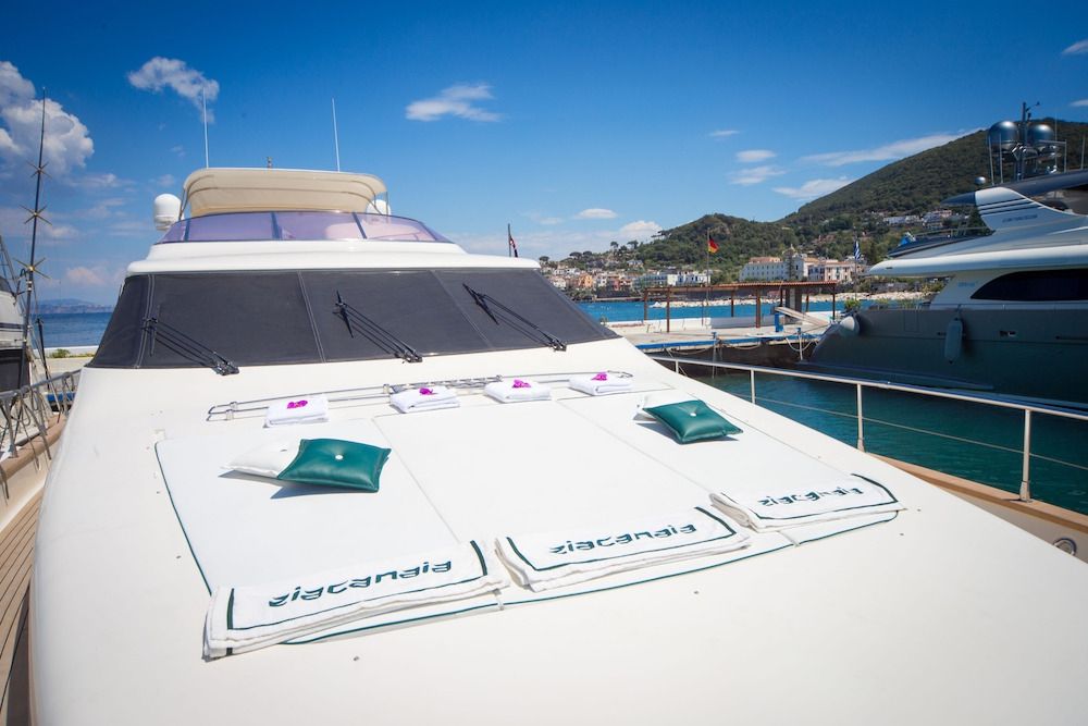 ZIA CANAIA Riva Yacht Foredeck