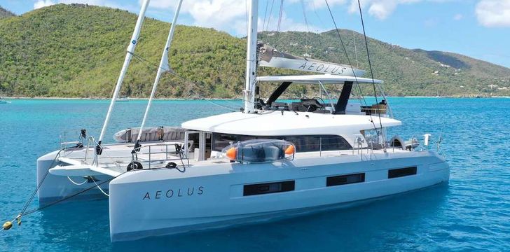 AEOLUS Crewed Catamaran Anchored Caribbean GRID
