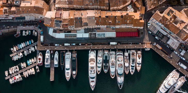 St Tropez French Riviera Old Town and Motor Yachts