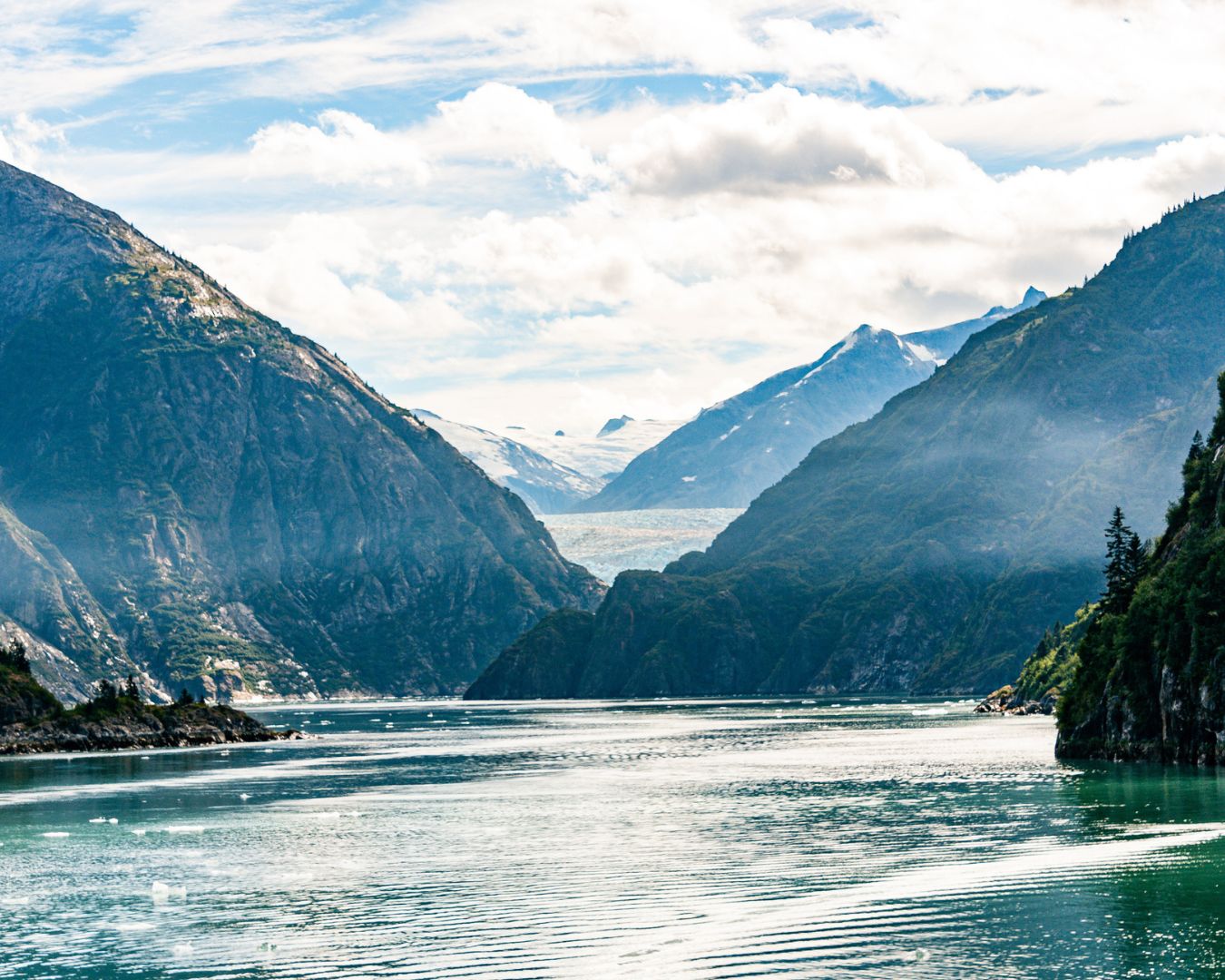 alaskan waterways giving way to glaciers