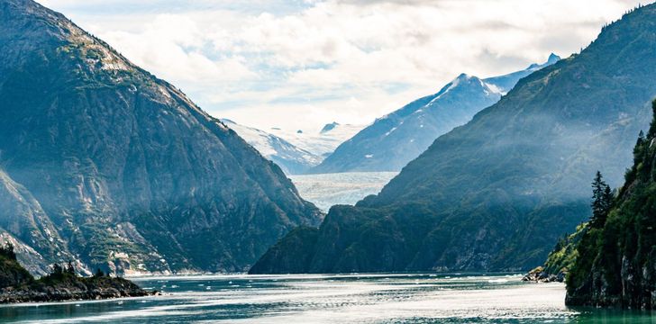 alaskan waterways giving way to glaciers