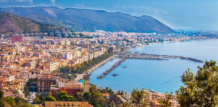 breathtaking view of salerno during your amalfi coast yachting
