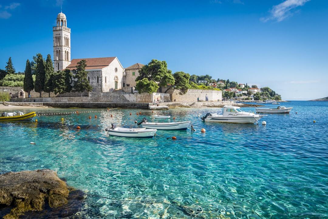 Hvar,seaside church